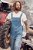 JP1880 Dungarees Denim Adjustable Straps Blue - Jeans og bukser - Herrejeans og bukser i store størrelser W40-W70
