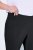 Ulla Popken Bengaline Elastic Waist Stretch Capri Pants Black - Stofbukser - Vide stofbukser til damer i plusstørrelse