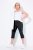 Ulla Popken Bengaline Elastic Waist Stretch Capri Pants Black - Stofbukser - Vide stofbukser til damer i plusstørrelse