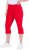 Ulla Popken Bengaline Elastic Waist Stretch Capri Pants Red - Jeans & Bukser i Store Størrelser – Plus Size - 