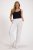 Ulla Popken Drawstring Elastic Waist Mary Fit Linen Pants Snow White - Jeans & Bukser i Store Størrelser – Plus Size - 