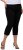 Ulla Popken Mony Stretch Capri Pants Black - Jeans & Bukser i Store Størrelser – Plus Size - 