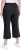 Ulla Popken Cool Linen Elastic Waist Capri Pants Black - Jeans & Bukser i Store Størrelser – Plus Size - 