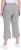 Ulla Popken Cool Linen Elastic Waist Capri Pants Light Grey Melange - Jeans & Bukser i Store Størrelser – Plus Size - 