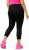 Ulla Popken Quick Dry Sport Crop Leggings Black - Jeans & Bukser i Store Størrelser – Plus Size - 