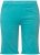 Ulla Popken Frayed Hemline Elastic Waistband Bermuda Shorts Bright Turquoise - Jeans & Bukser i Store Størrelser – Plus Size - 