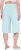 Ulla Popken Wide Leg Flared Bermuda Shorts Blue - Jeans & Bukser i Store Størrelser – Plus Size - 