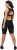 Ulla Popken Padded Cycling Zip Front Bodysuit Black - Jeans & Bukser i Store Størrelser – Plus Size - Jeans & bukser, EU 42-70