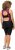 Ulla Popken Functional Padded Zip Front Cycling Leotard Black - Jeans & Bukser i Store Størrelser – Plus Size - 