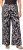 Ulla Popken Checkered Floral Elastic Waist Palazzo Paints Black - Jeans & Bukser i Store Størrelser – Plus Size - Jeans & bukser, EU 42-70