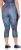 Ulla Popken Quick Dry Cropped Geometric Print Leggings Grey - Jeans & Bukser i Store Størrelser – Plus Size - 