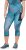 Ulla Popken Quick Dry Cropped Geometric Print Leggings Blue - Jakker - 