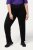 Ulla Popken Striped Elastic Waist Sweatpants Black - Jeans & Bukser i Store Størrelser – Plus Size - 