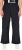 Ulla Popken Decorative Seam Flared Leg Cargo Pants Black - Ulla Popken - 