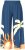 Ulla Popken Abstract Landscape Elastic Waist Palazzo Pants Blue - Jeans & Bukser i Store Størrelser – Plus Size - 
