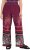 Ulla Popken Mixed Palm Print Elastic Waist Palazzo Pants Red - Jeans & Bukser i Store Størrelser – Plus Size - 