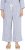 Ulla Popken Coastal Stripe Linen Blend Elastic Waist Culottes Blue - Jeans & Bukser i Store Størrelser – Plus Size - 