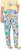 Ulla Popken Italy Print Elastic Waist Pants White - Jeans & Bukser i Store Størrelser – Plus Size - 