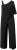 Ulla Popken Asymmetric Lace Panel Jumpsuit Black - Jeans & Bukser i Store Størrelser – Plus Size - 