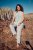 Ulla Popken Mosaic Print Elastic Waist Pants White - Jeans & Bukser i Store Størrelser – Plus Size - 