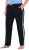 Ulla Popken Side Stripe Elastic Waist Joggers Black - Jeans & Bukser i Store Størrelser – Plus Size - 