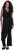 Ulla Popken Draped Sleeveless Glitter Jumpsuit Navy - Jeans & Bukser i Store Størrelser – Plus Size - 