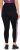 Ulla Popken Quick Drying Botanical Print Sport Leggings Black - Jeans & Bukser i Store Størrelser – Plus Size - 