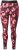 Ulla Popken Abstract Flower Print Performance Leggings Red - Jeans & Bukser i Store Størrelser – Plus Size - 