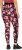 Ulla Popken Abstract Flower Print Performance Leggings Red - Jeans & Bukser i Store Størrelser – Plus Size - 
