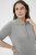 Kaffe Curve Lizzy Contrast Knitted Polo Grey Melange - Poloshirts - 