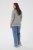 Kaffe Curve Lizzy Contrast Knitted Polo Grey Melange - Poloshirts - 