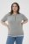 Kaffe Curve Lizzy Contrast Knitted Polo Grey Melange - Poloshirts - 