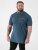 D555 Harvey Pique with Jacquard Collar & Cuffs Polo Teal - Polotrøjer - Polotrøjer 2XL-8XL