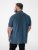 D555 Harvey Pique with Jacquard Collar & Cuffs Polo Teal - Polotrøjer - Polotrøjer 2XL-8XL