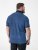D555 Murray Printed Jacquard Collar & Cuff Short Sleeve Polo Blue - Polotrøjer - Polotrøjer 2XL-8XL
