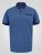 D555 Murray Printed Jacquard Collar & Cuff Short Sleeve Polo Blue - Polotrøjer - Polotrøjer 2XL-8XL