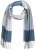 Ulla Popken Woven Check Print Scarf Soft Light Blue - Tilbehør - 