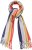 Ulla Popken Ombre Rainbow Stripe Scarf Night Blue - Tilbehør - 