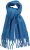 Ulla Popken Trendy Boucle Yarn Fringe Knit Scarf Teal Blue - Tilbehør - Tørklæder til kvinder