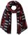 Ulla Popken Be Happy Statement Print Scarf Navy - Tilbehør - Tørklæder til kvinder