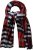 Ulla Popken Be Happy Statement Print Scarf Navy - Tilbehør - Tørklæder til kvinder
