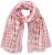 Ulla Popken Striped Statement Scarf Neon Red - Tilbehør - Tørklæder til kvinder
