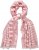 Ulla Popken Striped Statement Scarf Neon Red - Tilbehør - Tørklæder til kvinder
