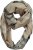 Ulla Popken Plaid Infinity Scarf Brown - Tilbehør - Tørklæder til kvinder