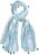 Ulla Popken Greek Stripe Tasseled Scarf Blue - Tilbehør - 