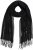 Ulla Popken Fringed Scarf Black - Tilbehør - 