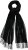Ulla Popken Fringed Scarf Black - Tilbehør - 