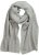 Ulla Popken Garter Stitch Knit Scarf Light Grey Melange - Tilbehør - 