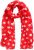 Ulla Popken Polka Dot Scarf Neon Red - Tilbehør - Tørklæder til kvinder