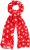 Ulla Popken Polka Dot Scarf Neon Red - Tilbehør - Tørklæder til kvinder